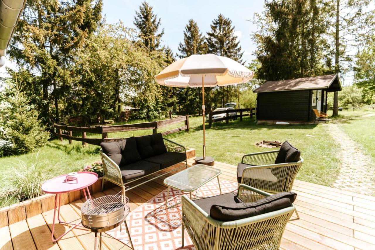 Wunderschoenes Chalet Mit Gaestehaus In Der Natur Mit Fass-Sauna Sangerhausen Eksteriør bilde