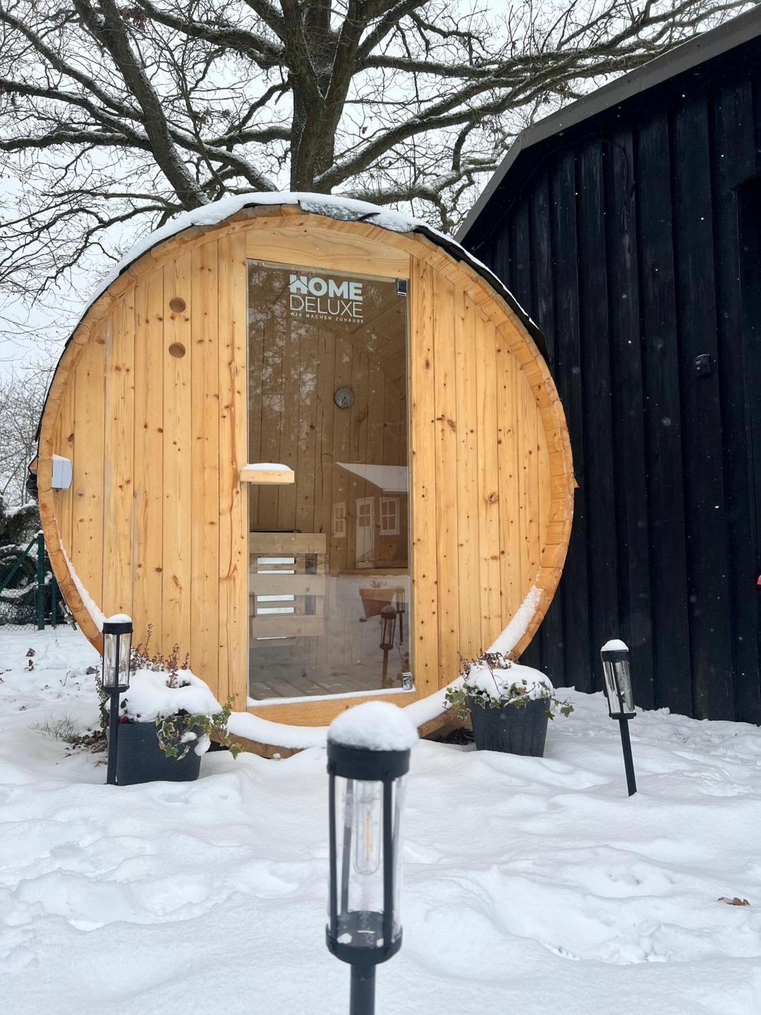 Wunderschoenes Chalet Mit Gaestehaus In Der Natur Mit Fass-Sauna Sangerhausen Eksteriør bilde